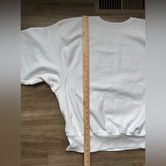 Vintage 90s Michigan Champion Reverse Weave Sweatshirt Crewneck White XL - Picture 6 of 8